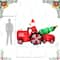 Glitzhome® 11ft. Lighted Inflatable Santa on Tractor Décor